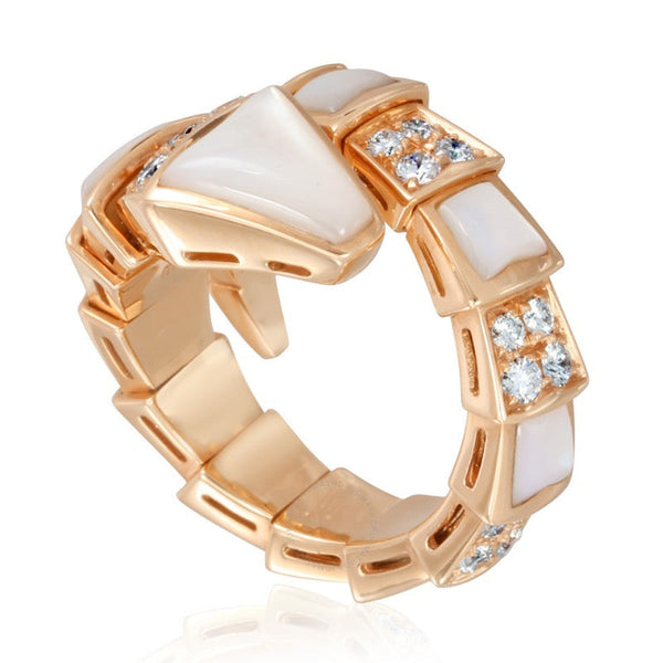 ANELLO SERPENTI ORO ROSA DIAMANTI MOP