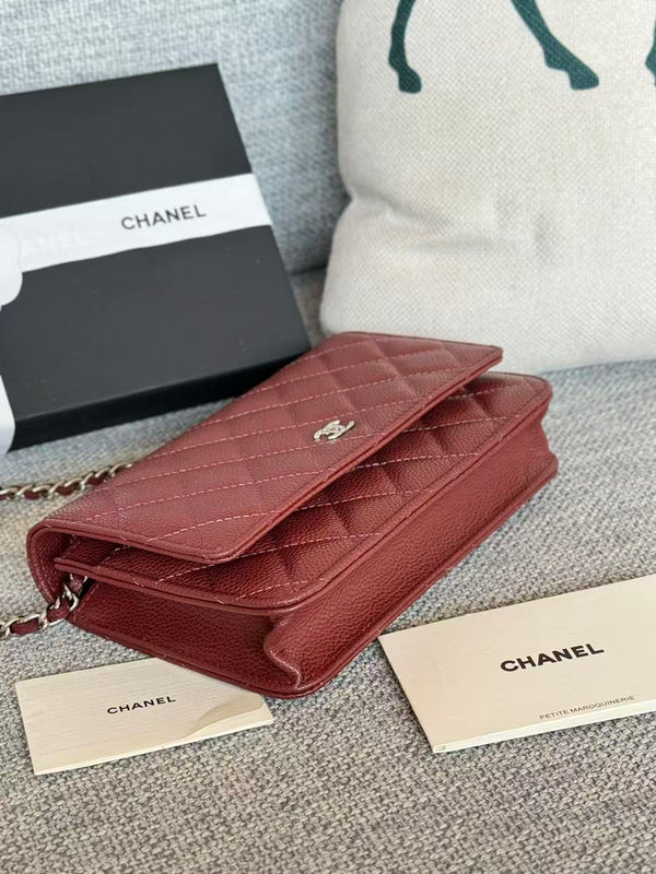 CC Classic WOC 19cm Burgundy Caviar Leather