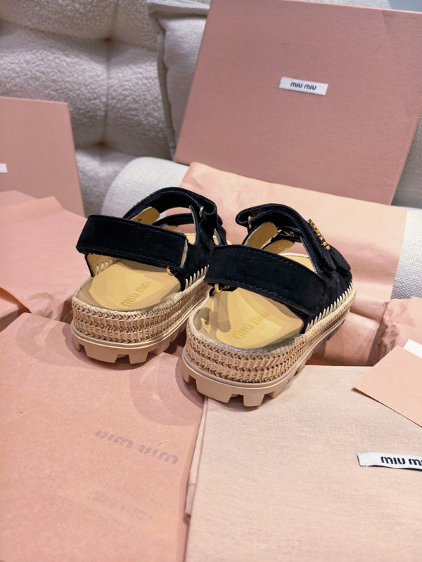 Miu 2026 Strappy Sandals Suede 155479