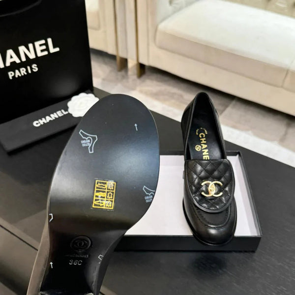 Mocassins CC AH 25/26 9cm Peau de mouton noire