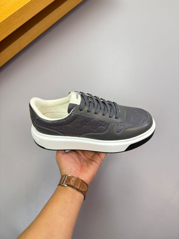GG SNEAKER GREY NAPPA LEATHER 194555