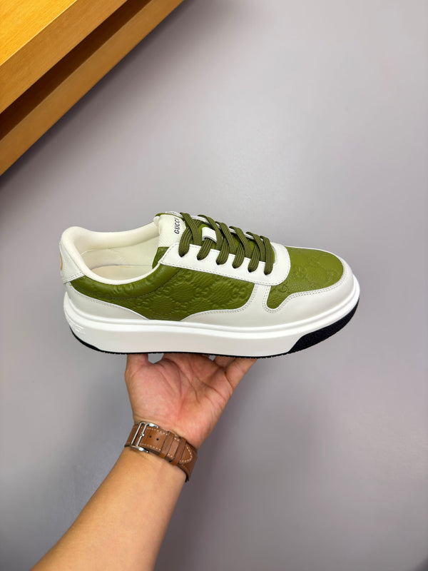 GG SNEAKER WHITE GREEN NAPPA LEATHER 194553