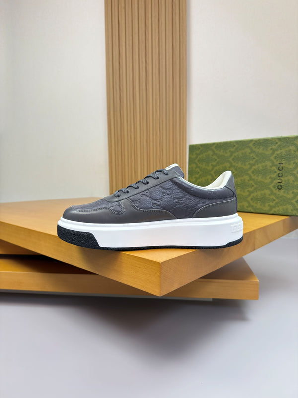 GG SNEAKER GREY NAPPA LEATHER 194555