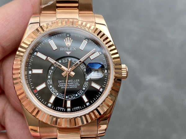 SKY-DWELLER 42 ORO ROSA QUADRANTE NERO