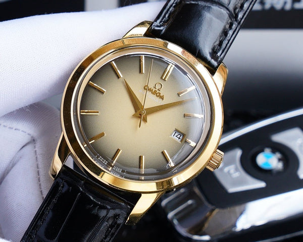 DEVILLE 40MM GOLD CASE CREAM DIAL