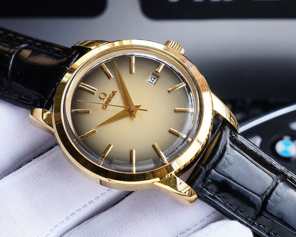 DEVILLE 40MM GOLD CASE CREAM DIAL