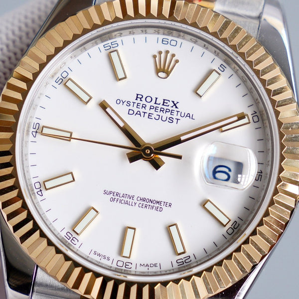 DATEJUST 41MM TWO-TONE WHITE DIAL JUBILEE BRACELET