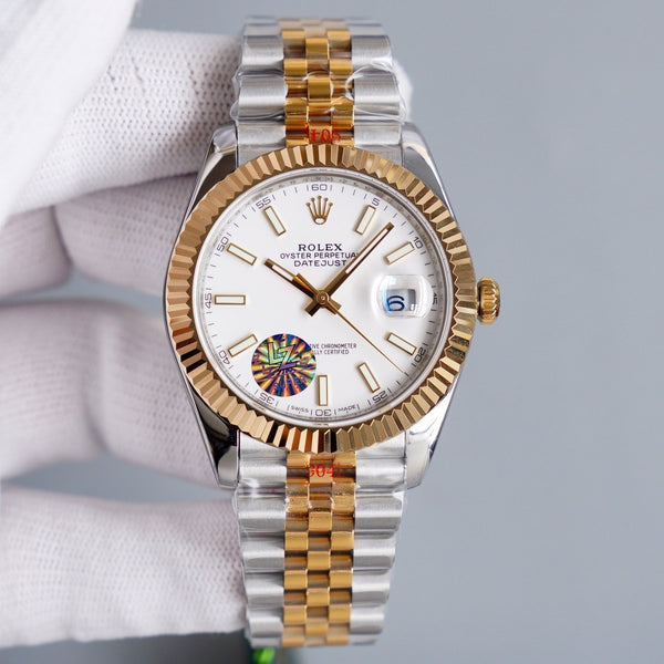 DATEJUST 41MM TWO-TONE WHITE DIAL JUBILEE BRACELET