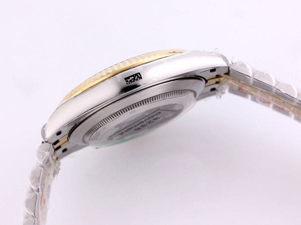 DATEJUST 41 TWO-TONE YELLOW DIAL DIAMOND NUMERALS