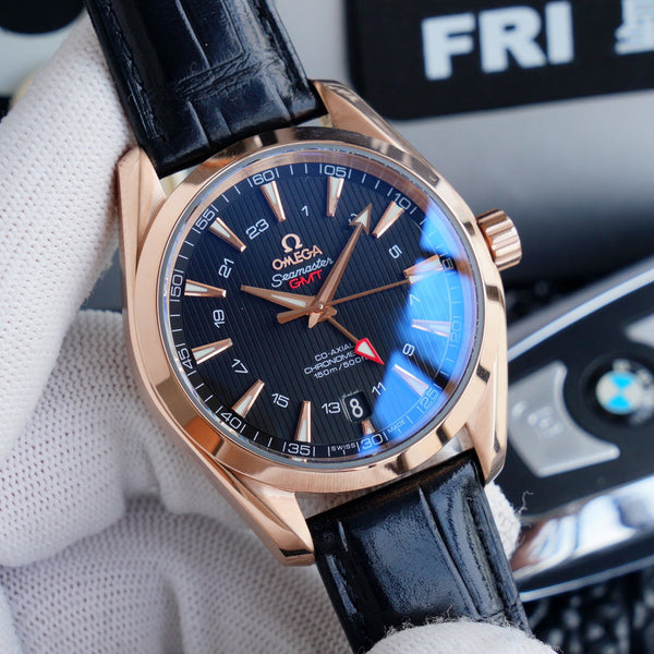 SEAMASTER AQUA TERRA 150M CO-AXIAL GMT LEATHER STRAP