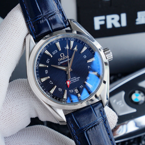 SEAMASTER AQUA TERRA 150M CO-AXIAL GMT LEATHER STRAP