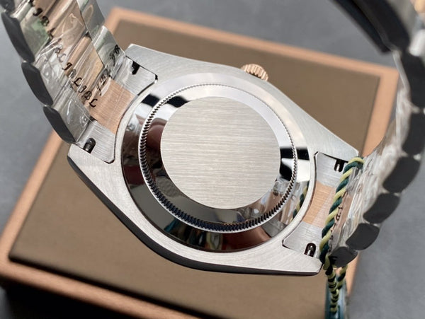 DATEJUST II GOLD STEEL WHITE DIAL ARABIC NUMERALS OYSTER BRACELET