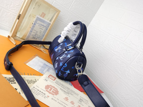 LV KEEPALL XS 21 INK ACQUERELLO IN PELLE DI BUCCIONE