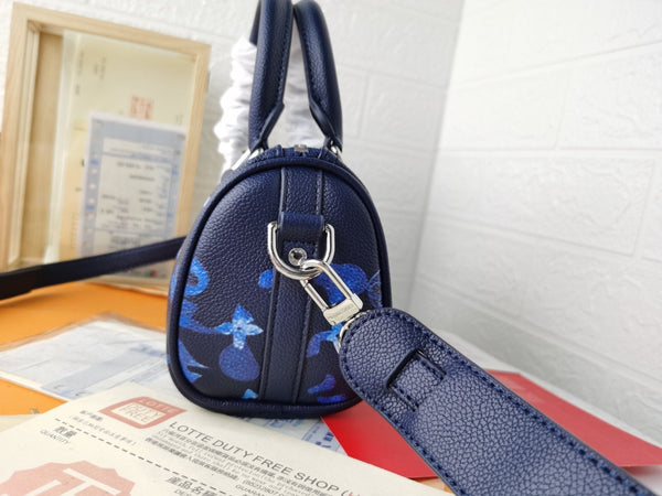 LV KEEPALL XS 21 INK ACQUERELLO IN PELLE DI BUCCIONE