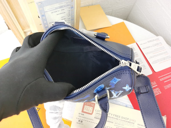 LV KEEPALL XS 21 INK ACQUERELLO IN PELLE DI BUCCIONE