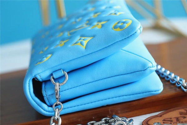 POCHETTE COUSSIN 20 MONOGRAMMA GIALLO VERDE MENTA