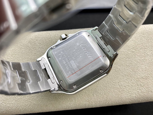 SANTOS DE CARTIE LARGE STEEL CASE WHITE DIAL