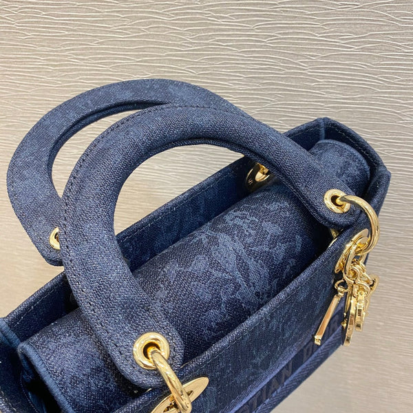 MEDIUM LADY D-LITE 24 BLUE MULTI COLOR EMBROIDERY