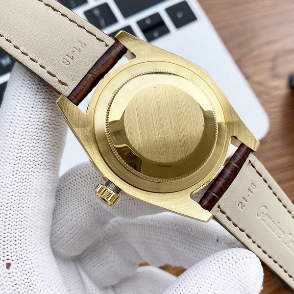 DATEJUST 41 STAINLESS STEEL LEATHER STRAP