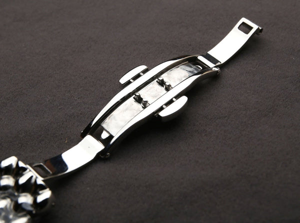 DEVILLE PRESTIGE 32MM STEEL DIAMOND BEZEL BLUE MOP DIAL