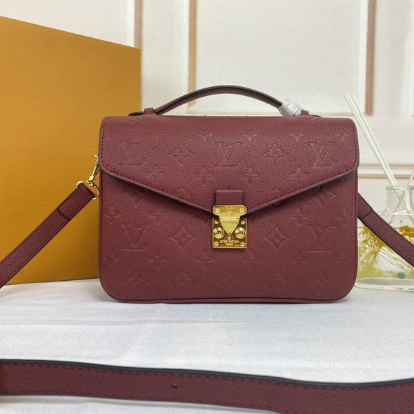 LV POCHETTE METIS 25CM ROSSO SCURO