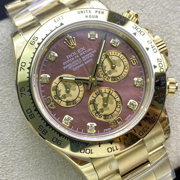 DAYTONA CUSTOM GOLD CASE RED PEARL DIAL