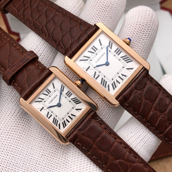 TANK LOUIS QUARTZ ROSE GOLD CASE