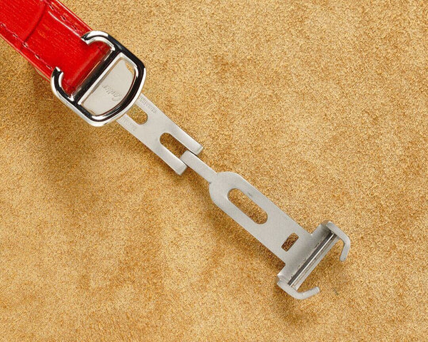 BALLON BLEU 33MM STEEL CASE DIAMOND NUMERALS LEATHER STRAP