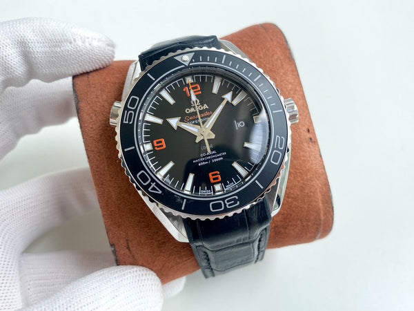 SEAMASTER PLANET OCEAN 600 STEEL BLACK CERAMIC LEATHER