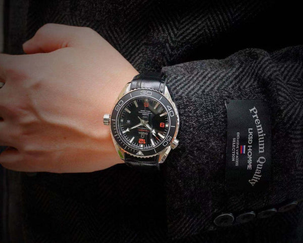 SEAMASTER PLANET OCEAN 600 STEEL BLACK CERAMIC LEATHER