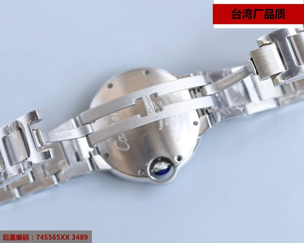 BALLON BLEU 33MM STEEL ICE BLUE DIAL DIAMOND BEZEL