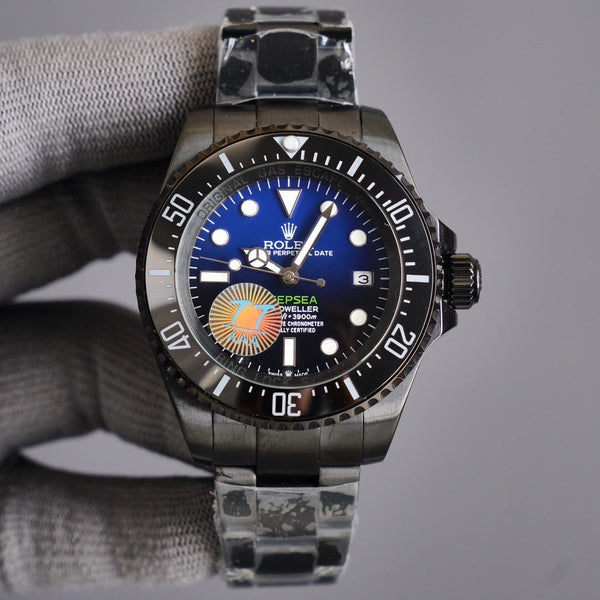 SEA-DWELLER DEEPSEA 44MM CUSTOM ALL BLACK DEEP BLUE DIAL
