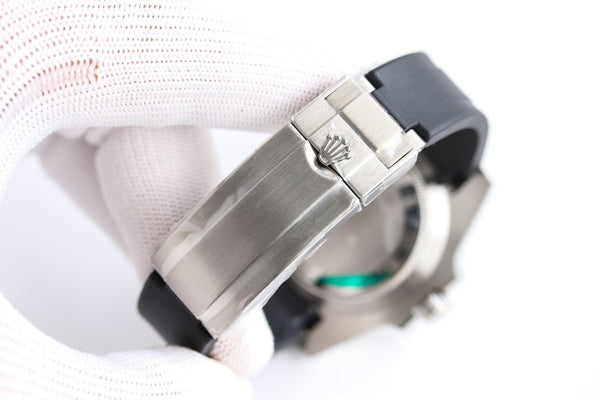 SUBMARINER DATE 40MM CUSTOM STEEL GREEN BEZEL BLACK BEAR DIAL