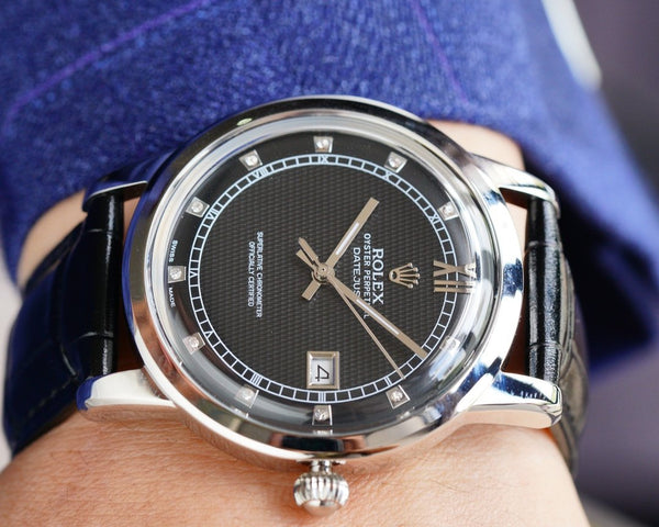 OYSTER PERPETUAL 41MM STEEL CASE DIAMOND NUMERALS