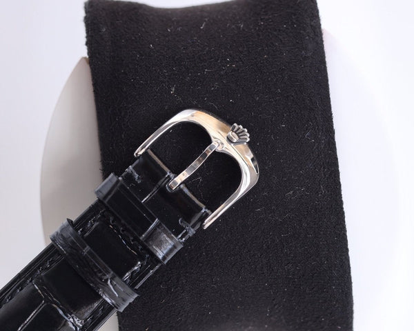 DATEJUST 40MM SMOOTH BEZEL STEEL CASE BLACK LEATHER