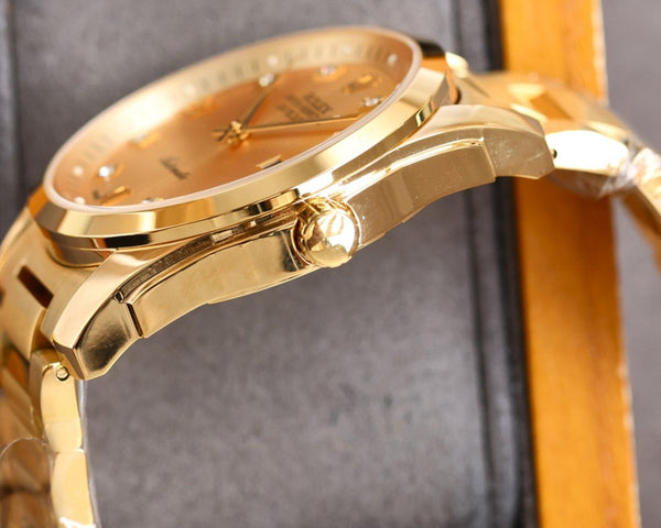 DATEJUST 41MM SMOOTH BEZEL GOLD CASE DIAMOND NUMERALS