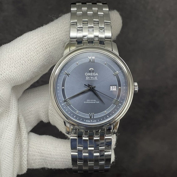 DEVILLE PRESTIGE 39.5MM STEEL BLUE DIAL