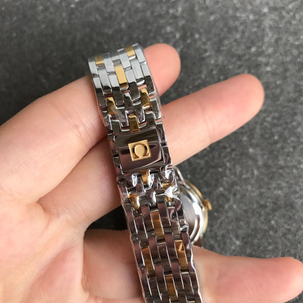 DEVILLE PRESTIGE 27MM QUARTZ GOLD STEEL YELLOW GOLD DIAL