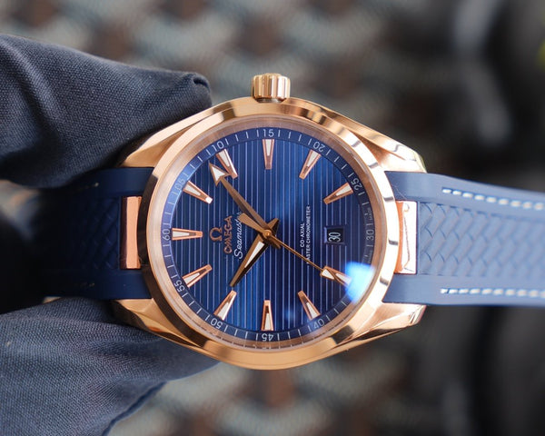 SEAMASTER AQUA TERRA 150M GOLD CASE BLUE DIAL