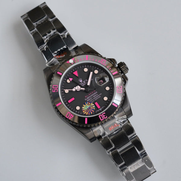 SUBMARINER CUSTOM BLAKEN BLACK PINK NUMERALS
