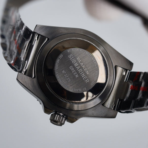 SUBMARINER CUSTOM BLAKEN BLACK PINK NUMERALS