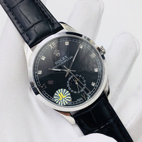 OYSTER PERPETUAL 41 MOONPHASE STEEL CASE BLACK DIAL