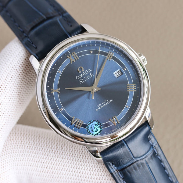 DE VILLE PRESTIGE 39.5 SILVER BLUE DIAL