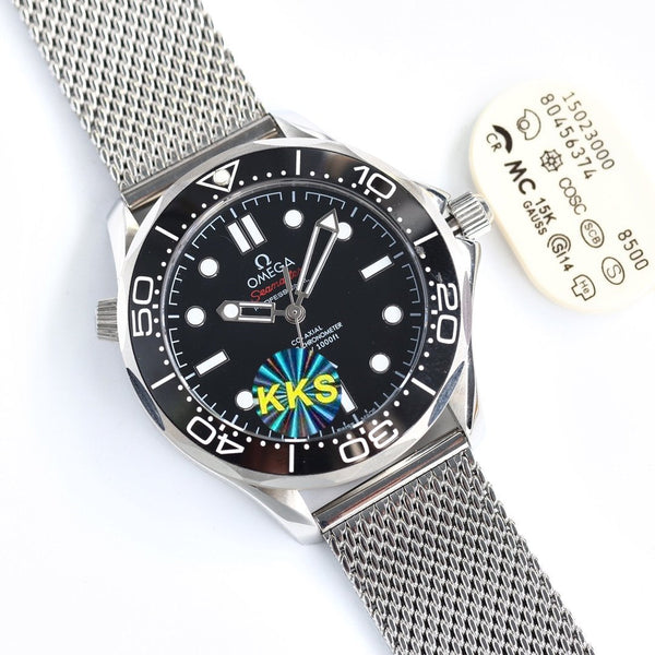 SEAMASTER DIVER 300 BLACK CERAMIC TITANIUM MESH