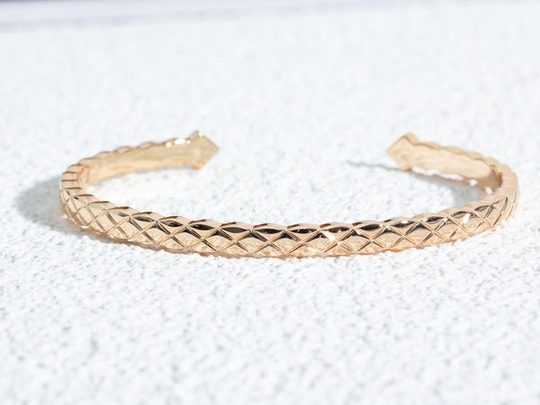 CRUSH BRACELET OPEN CUFF PINK GOLD