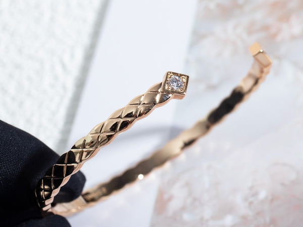 CRUSH BRACELET OPEN CUFF PINK GOLD