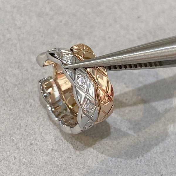 ORECCHINI CRUSH TRAPUNTATI ORO ROSA E ARGENTO