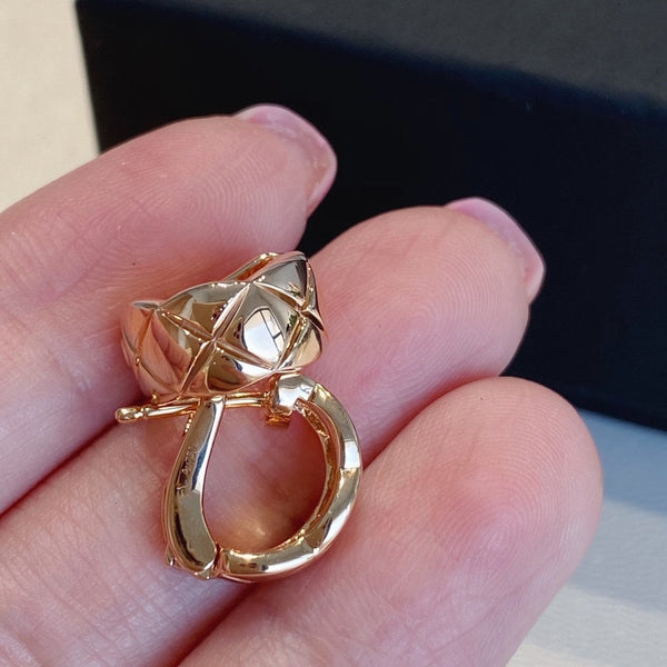 ORECCHINI CRUSH TRAPUNTATI IN ORO ROSA