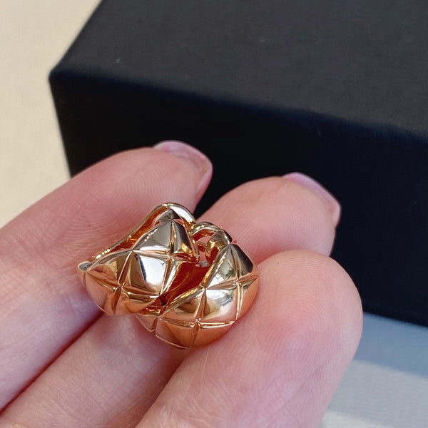 ORECCHINI CRUSH TRAPUNTATI IN ORO ROSA