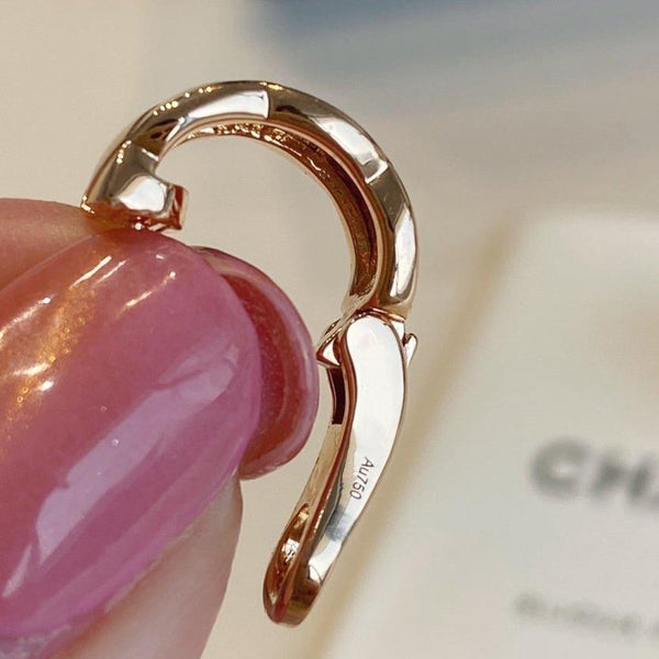 ORECCHINI CRUSH TRAPUNTATI IN ORO ROSA